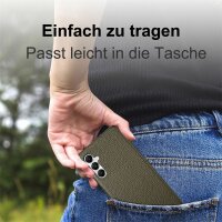 Hülle Handyhülle Stoßfeste Handy Tasche Ultra-Dünn Case Leder Bumper für Samsung Galaxy A05s Grün