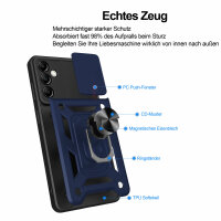 Outdoor Panzer Hülle für Samsung Galaxy A14 mit Kameraschutz Ringhalter Bumper  Blau