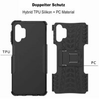 Handy Tasche für SAMSUNG Galaxy Hülle Handyhülle Schutzhülle Outdoor Case Schale Galaxy A32 5G SM-A326B Schwarz