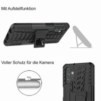Handy Tasche für SAMSUNG Galaxy Hülle Handyhülle Schutzhülle Outdoor Case Schale Galaxy A32 5G SM-A326B Schwarz