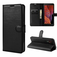 Handyhülle für Samsung Galaxy Xcover 5 – Klapphülle PU-Leder Schwarz