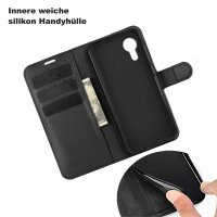Handyhülle für Samsung Galaxy Xcover 5 – Klapphülle PU-Leder Schwarz