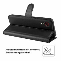 Handyhülle für Samsung Galaxy Xcover 5 – Klapphülle PU-Leder Schwarz
