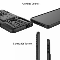 Handy Tasche Lenovo Motorola Panzer Hülle Hybrid Case Cover Schutzhülle Bumper Motorola Moto G8 Play Rot