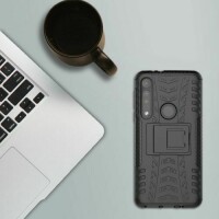 Handy Tasche Lenovo Motorola Panzer Hülle Hybrid Case Cover Schutzhülle Bumper Motorola Moto G8 Play Rot