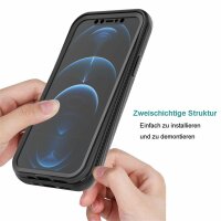 Handyhülle für Apple iPhone 12 / 12 Pro – 360° Panzer Case mit Displayschutz