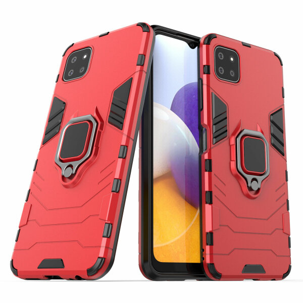 Hülle für Samsung Galaxy A22 5G, Schutzhülle Handy Tasche Ring Case Silikon TPU