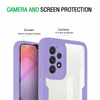 360° Grad Hülle für Samsung Galaxy A52 / A52s mit Integriertem Displayschutz Lila