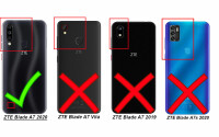 ZTE Handy Tasche Flip Cover Case Buch Klapp Schutz Hülle Etui Wallet Buchtasche ZTE Blade A7 2020 Schwarz