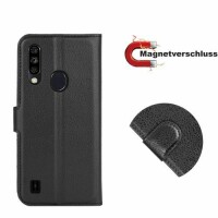 ZTE Handy Tasche Flip Cover Case Buch Klapp Schutz Hülle Etui Wallet Buchtasche ZTE Blade A7 2020 Schwarz