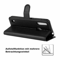 ZTE Handy Tasche Flip Cover Case Buch Klapp Schutz Hülle Etui Wallet Buchtasche ZTE Blade A7 2020 Schwarz