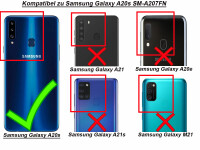 Hülle für Samsung Galaxy A20s Handy Tasche Case Schutz Schale Etui Flip Cover BF PU Leder Pink