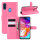 Hülle für Samsung Galaxy A20s Handy Tasche Case Schutz Schale Etui Flip Cover BF PU Leder Pink