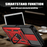 Outdoor Panzer Hülle Nokia G10 G20 Handyhülle mit Slide Kameraschutz Ringhalter Rot