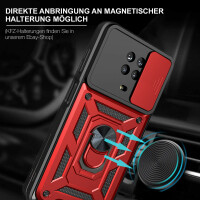 Outdoor Panzer Hülle Nokia G10 G20 Handyhülle mit Slide Kameraschutz Ringhalter Rot