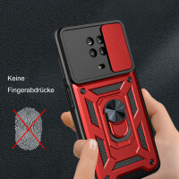 Outdoor Panzer Hülle Nokia G10 G20 Handyhülle mit Slide Kameraschutz Ringhalter Rot