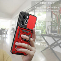 Outdoor Hülle Xiaomi Redmi Note 12 Pro / Poco X5 Pro 5G Handyhülle Kameraschutz Rot