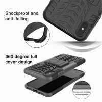 Handy Tasche für Apple iPhone Panzer Cover Case Schutz Hülle Etui Schale Bumper Apple iPhone XS Max Blau