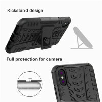 Handy Tasche für Apple iPhone Panzer Cover Case Schutz Hülle Etui Schale Bumper Apple iPhone XS Max Blau