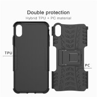 Handy Tasche für Apple iPhone Panzer Cover Case Schutz Hülle Etui Schale Bumper Apple iPhone XS Max Blau