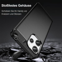Hülle für Xiaomi Redmi 12,Handyhülle Schutzhülle Silikon Case Carbon Bumper