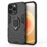 Handyhülle für Apple iPhone 14 Pro – Ring Panzer Cover Schwarz