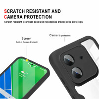 360° Grad Hülle Xiaomi Redmi 13C Rundum vollschutz Integriertem Displayschutz Schwarz
