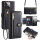 Handykette Xiaomi Hülle mit Band Handyhülle Kartenfächer PU Leder Umhängetasche 14 Pro Schwarz