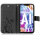 Huawei Handy Tasche Handyhülle Schutz Hülle Blumen Flip Cover Buch Case Etui Huawei Mate 20 Lite Grau