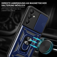 Outdoor Panzer Hülle für Samsung Galaxy A25 mit Kameraschutz Ringhalter Bumper  Blau