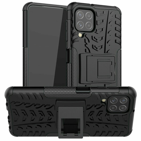 Schutz Hülle für Samsung Galaxy A22 Handyhülle Handytasche Outdoor Case Schale Galaxy A22 4G Schwarz
