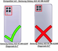 Schutz Hülle für Samsung Galaxy A22 Handyhülle Handytasche Outdoor Case Schale Galaxy A22 4G Schwarz