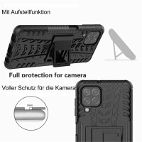 Schutz Hülle für Samsung Galaxy A22 Handyhülle Handytasche Outdoor Case Schale Galaxy A22 4G Schwarz