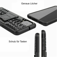Schutz Hülle für Samsung Galaxy A22 Handyhülle Handytasche Outdoor Case Schale Galaxy A22 4G Schwarz