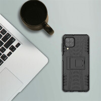 Schutz Hülle für Samsung Galaxy A22 Handyhülle Handytasche Outdoor Case Schale Galaxy A22 4G Schwarz