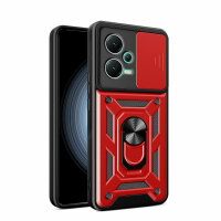 Outdoor Hülle Xiaomi Redmi Note 12 5G / Poco X5 5G Handyhülle mit Kameraschutz Rot