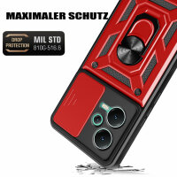 Outdoor Hülle Xiaomi Redmi Note 12 5G / Poco X5 5G Handyhülle mit Kameraschutz Rot
