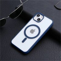 Bumper MagSafe mit integrierter Magnet für iPhone 14 Pro Plus Max Hülle TPU iPhone 14 Pro Navy Blau
