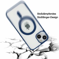 Bumper MagSafe mit integrierter Magnet für iPhone 14 Pro Plus Max Hülle TPU iPhone 14 Pro Navy Blau