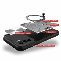 Handyhülle für ZTE Blade V40 Vita / A72 4G – Ring Panzer Case Silber