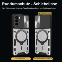 Handyhülle für ZTE Blade V40 Vita / A72 4G – Ring Panzer Case Silber