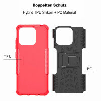 Hülle für Xiaomi Redmi 12C Outdoor Handyhülle Handy Tasche Case Cover TPU Bumper Rot
