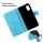 Handy Tasche für Samsung Hülle Handyhülle Blumen Flip Cover Wallet Case Etui Galaxy J5 ( 2016 ) SM-J510 Blau