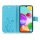 Handy Tasche für Samsung Hülle Handyhülle Blumen Flip Cover Wallet Case Etui Galaxy J5 ( 2016 ) SM-J510 Blau