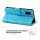 Handy Tasche für Samsung Hülle Handyhülle Blumen Flip Cover Wallet Case Etui Galaxy J5 ( 2016 ) SM-J510 Blau