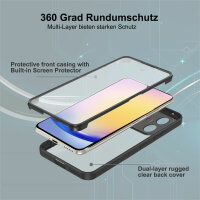 Handyhülle für Samsung Galaxy A25 – 360° Panzer Case mit Displayschutz Schwarz