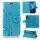 Motorola Handy Tasche Handyhülle Schutz Hülle Blumen Flip Cover Wallet Case Etui Motorola Moto G8 Power Lite Blau