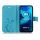Motorola Handy Tasche Handyhülle Schutz Hülle Blumen Flip Cover Wallet Case Etui Motorola Moto G8 Power Lite Blau