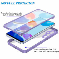 360° Grad Hülle für Samsung Galaxy S23 FE vollschutz Integriertem Displayschutz Lila