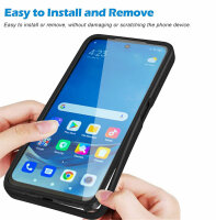 360° Grad Hülle Xiaomi Redmi 10 2022 Handyhülle mi Integriertem Displayschutz Schwarz